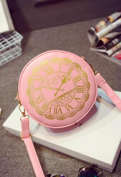 Kira - Alice Clock - Kawaii Lolita Shoulder Bag Round Lolita Crossbody Bag