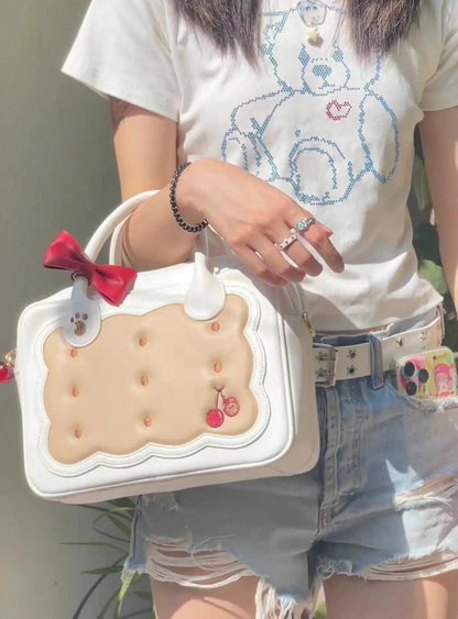 Morning Glory - Kawaii Lolita Bag Cherry Biscuit Shoulder Crossbody Handbag