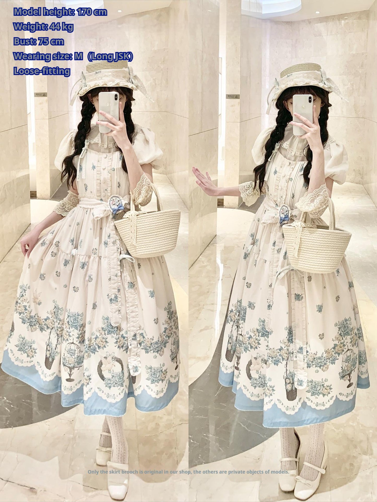 DreamWhale - Floral and Bird Series - Classic Lolita JSK Suit Floral Print Dress