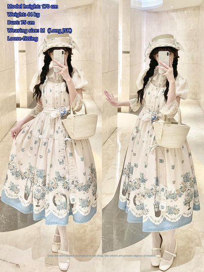 DreamWhale - Floral and Bird Series - Classic Lolita JSK Suit Floral Print Dress