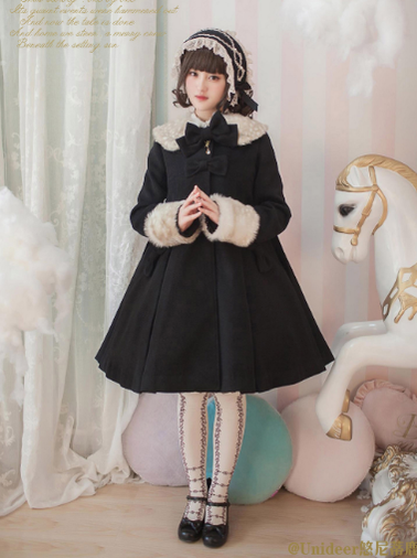 Unideer - Casual Lolita Winter Wool Down Coat Multicolors