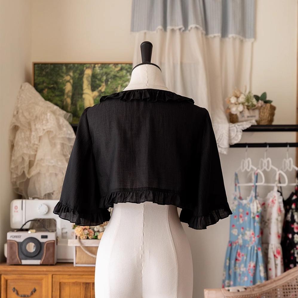 Forest Wardrobe - Summer Berry Picture Book - Elegant Lolita Thin Cardigan Ruffled Sleeve Innerwear Solid Color