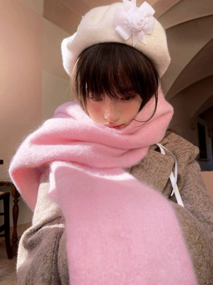 Warm Wide Long Tassel Scarf【s0000004907】