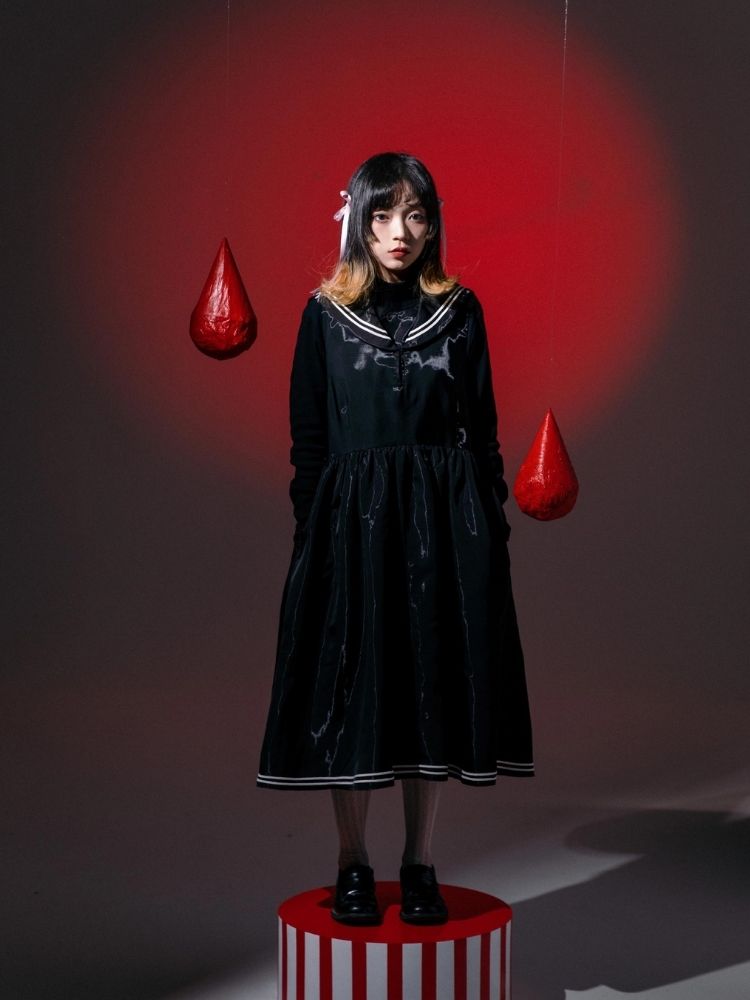 Sailor suit style dress【s0000003605】