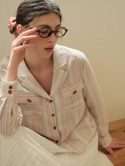 Suit collar Loose pocket Shirt【s0000007496】