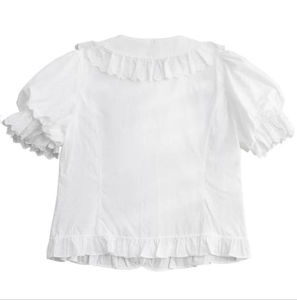 MIST - Cotton Kawaii Lolita Blouse, Short Sleeve