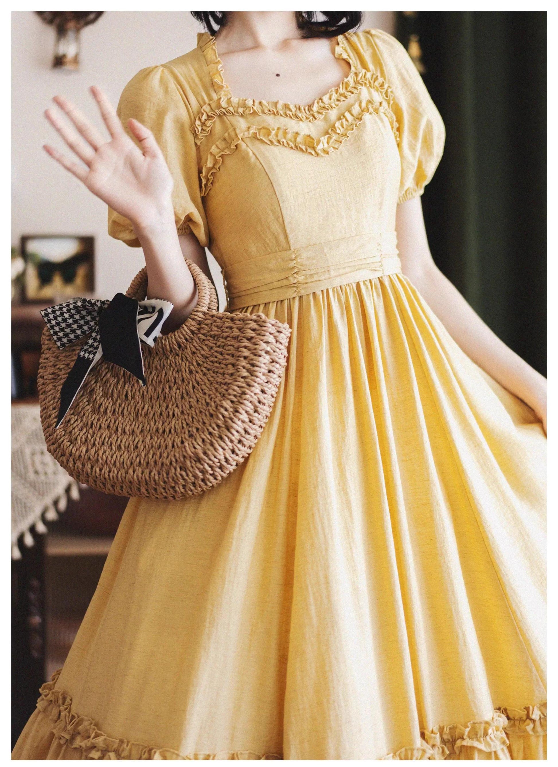 Forest Wardrobe - Forest Pastoral - Elegant Lolita Square Neck Long OP