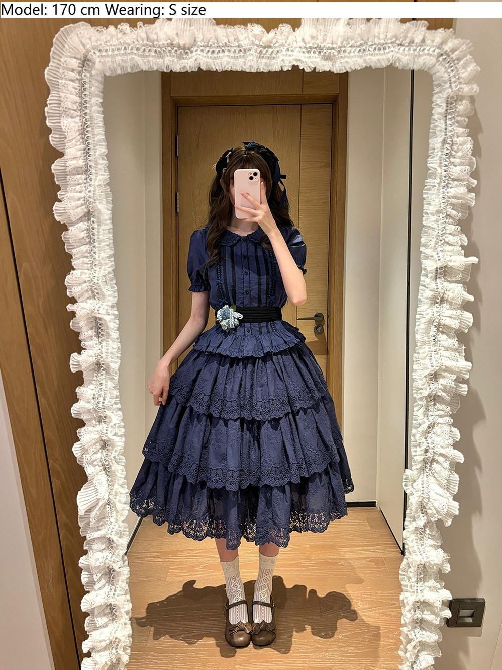 Miss Point - Forest Waltz - Classic Lolita Tiered Skirt Multi-layer Embroidered SK