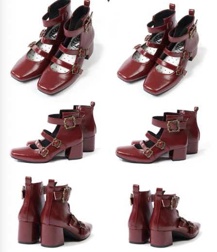 MODO - Vintage Elegant Lolita Three-buckle Mary Janes Shining Shoes
