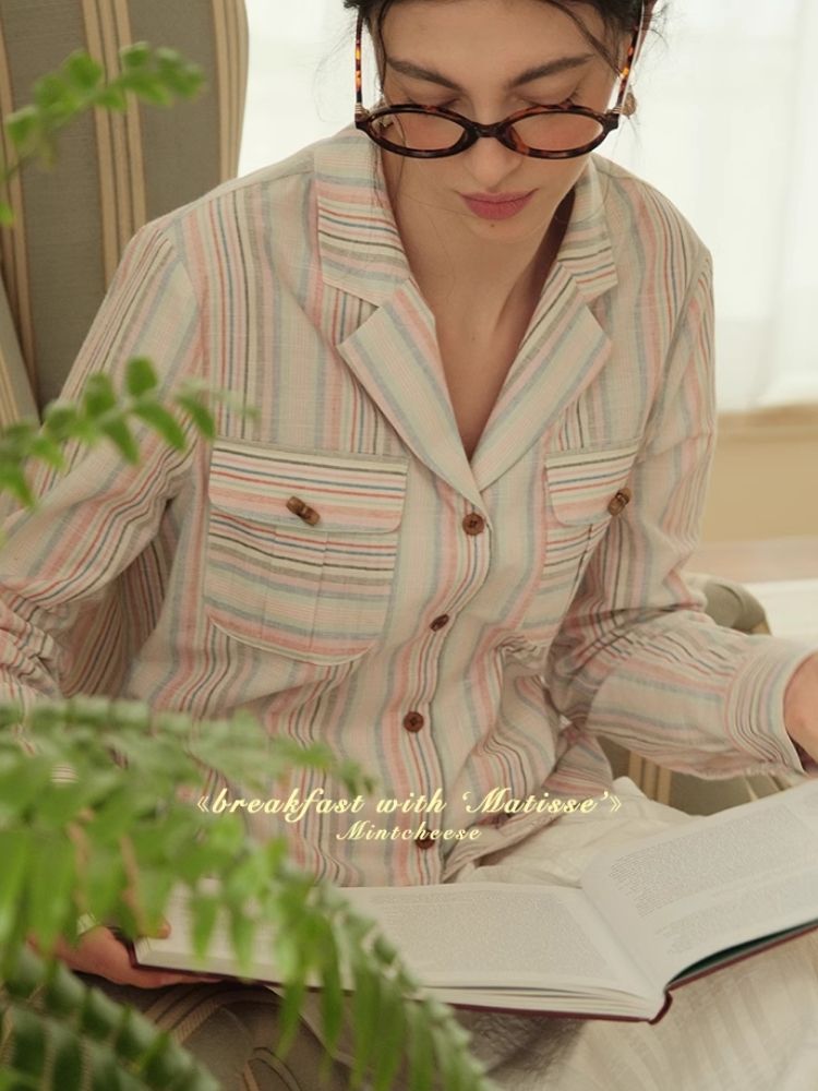 Suit collar Loose pocket Shirt【s0000007496】