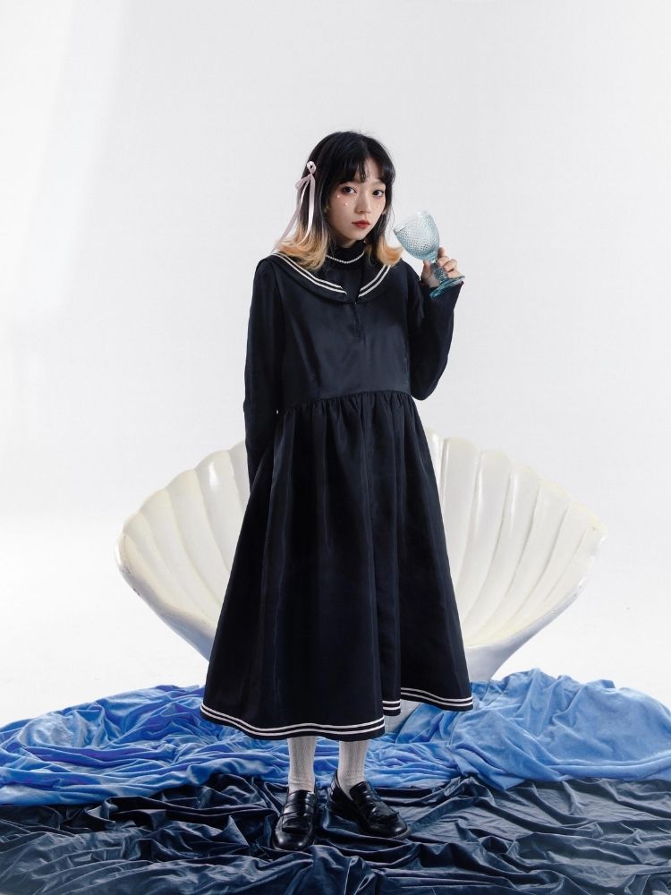Sailor suit style dress【s0000003605】