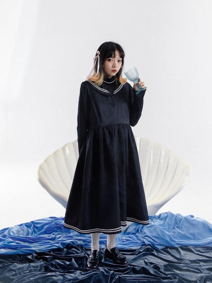 Sailor suit style dress【s0000003605】