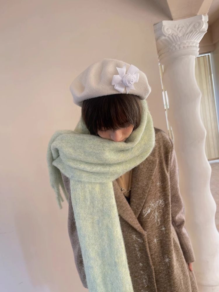 Warm Wide Long Tassel Scarf【s0000004907】