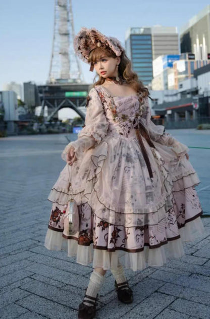 Miaoplus - Romantic Seizure - Sweet Lolita OP Mutton Sleeve Lolita Dress