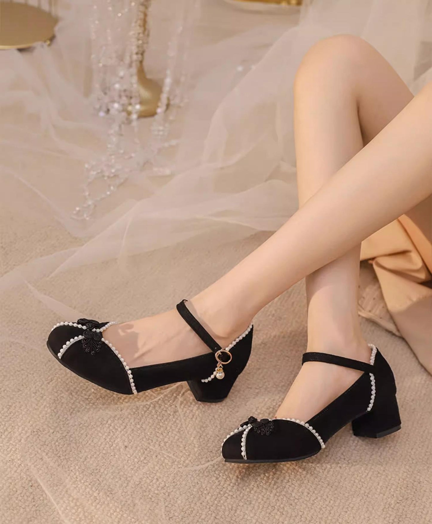 Yana - Huaiyu Yana - Chinese Style Han Lolita Shoes Lolita Chunky Heel Shoes