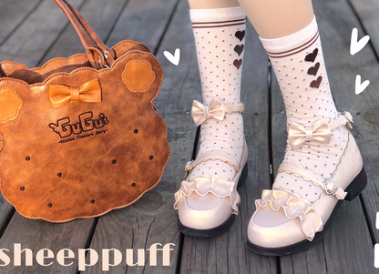 Sheep Puff - Kawaii Lolita Shoes Multicolors