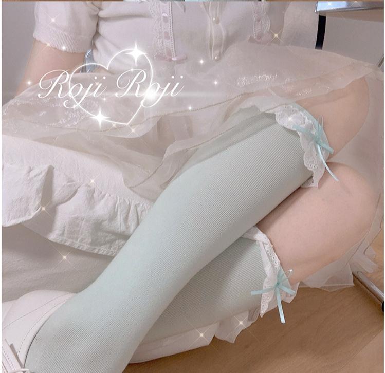 Roji Roji - Sweet Lolita Cotton Socks Bow Lace Socks