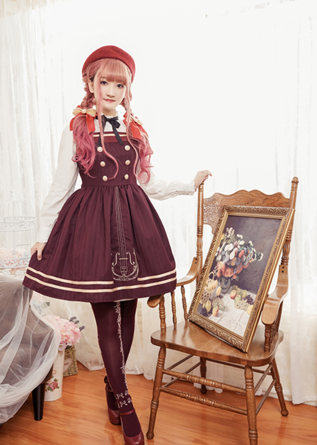 Chess Story - Magic Music School Series Fiddle Embroidery College Style Lolita JSK