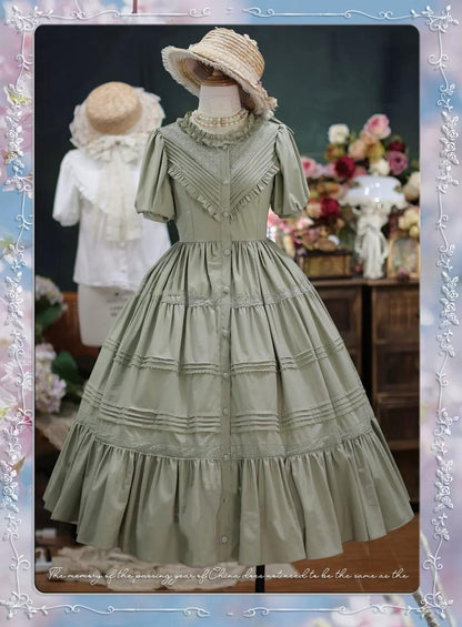 Tiny garden - Elegant Lolita Short Sleeve OP Multicolors