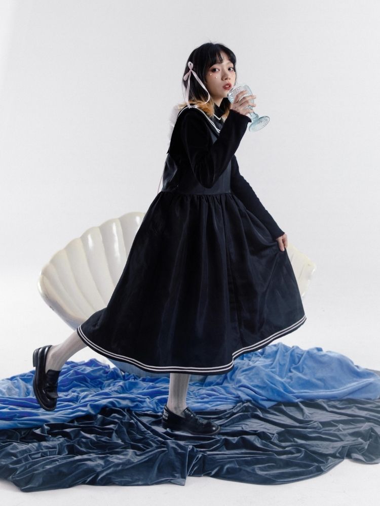 Sailor suit style dress【s0000003605】