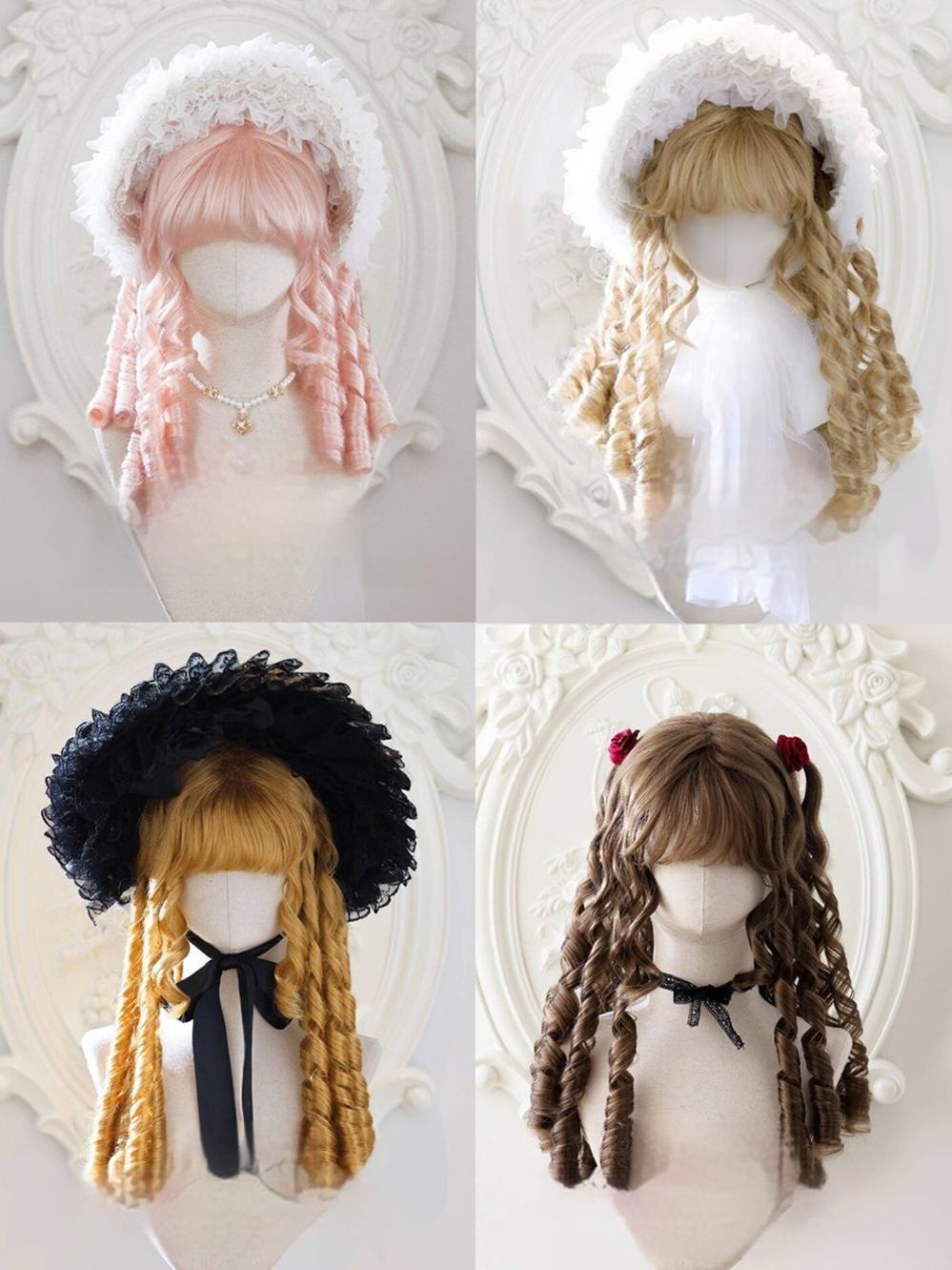 Mabuxi - Retro Lolita Wig Elegant Roman Curls Gorgeous Court Wigs