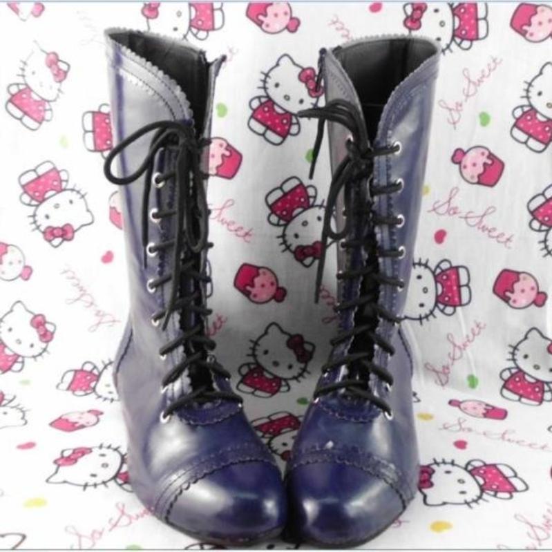 Antaina - Elegant Lolita Heel Boots Heel Shoes Multicolor