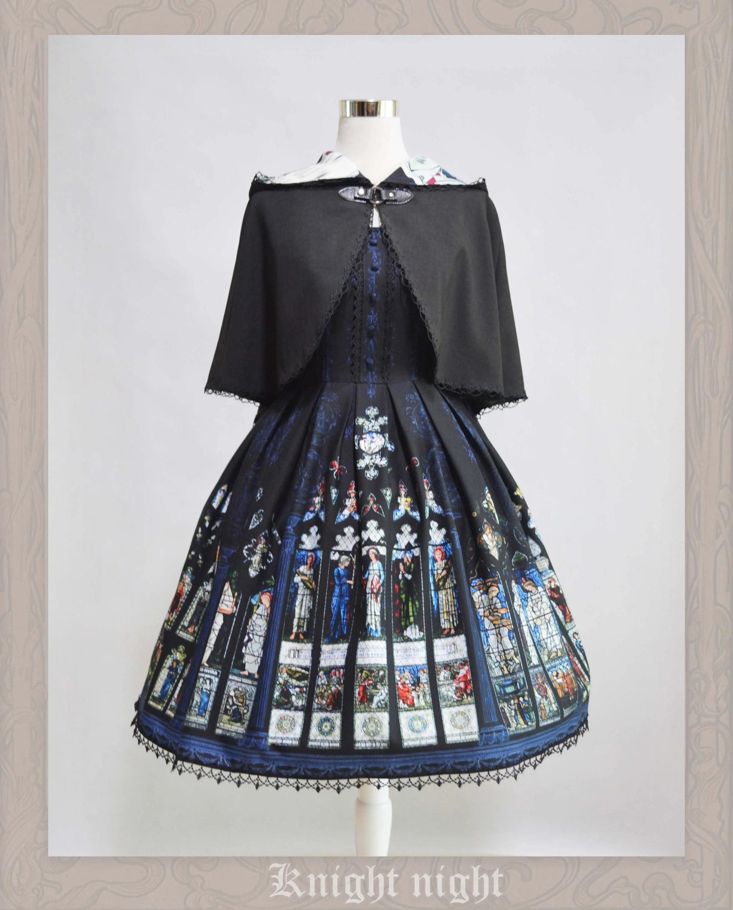 Knight Night - The Saint Priest - Vintage Lolita JSK Dress Halter Neckline