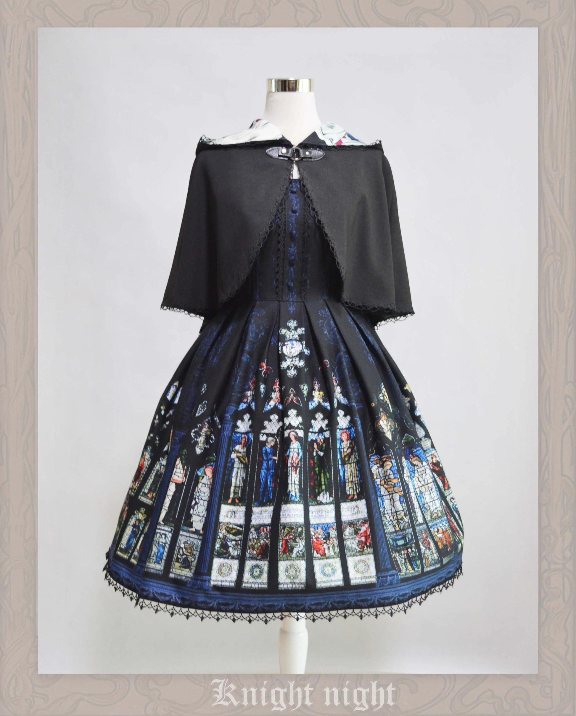 Knight Night - The Saint Priest - Vintage Lolita JSK Dress Halter Neckline