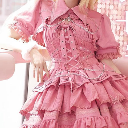 OCELOT - Contract Cross - Gothic Elegant Bubble Sleeve Bolero