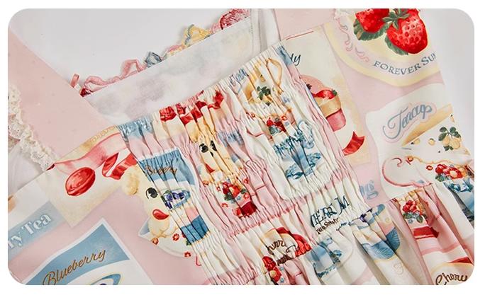 Summer Fairy - IP Collab Kawaii Lolita JSK Shirt Candy Box Hat