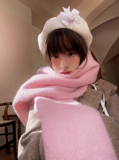 Warm Wide Long Tassel Scarf【s0000004907】