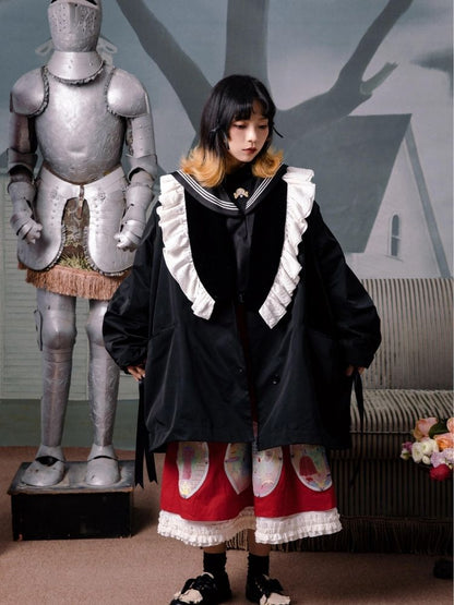 Plaid splicing reversible coat【s0000003612】