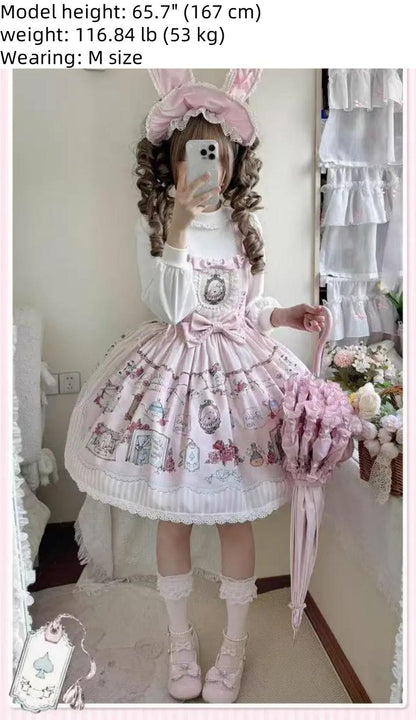 MeowMeow - Rabbit Collection Box - Bunny Print Kawaii Lolita JSK Dress, 3 Colors