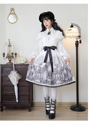 Pure Tea For Dream - Cross Buckle Punk Lolita Shoes