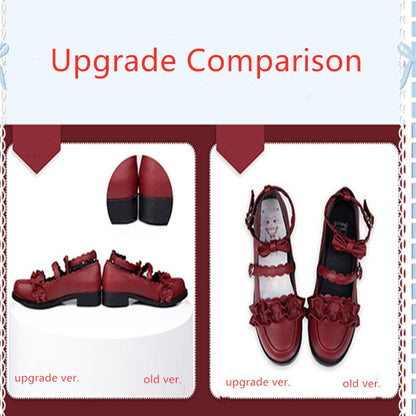 Sheep Puff - Mei Lulu - Lolita Japanese Lace Single Shoes