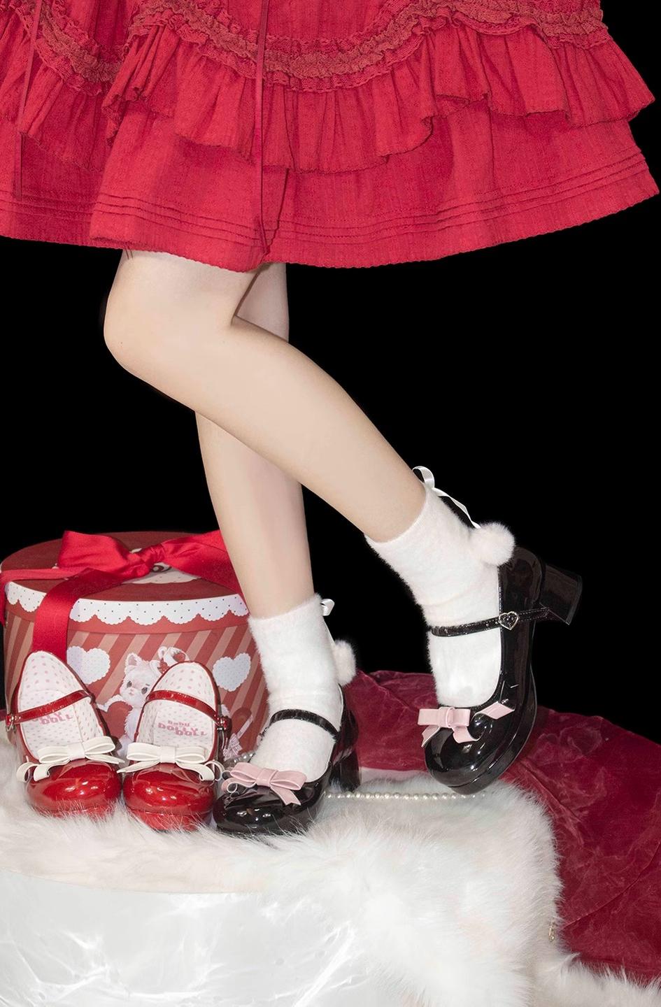 Dolly Doll - Lovers' Gift - Round Toe Middle Heel Mary Jane Lolita Shoes