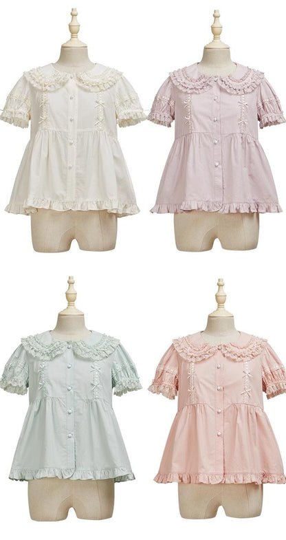 Summer Fairy - Cloud Dream - Sweet Lolita Shirt Peter Pan Collar Innerwear