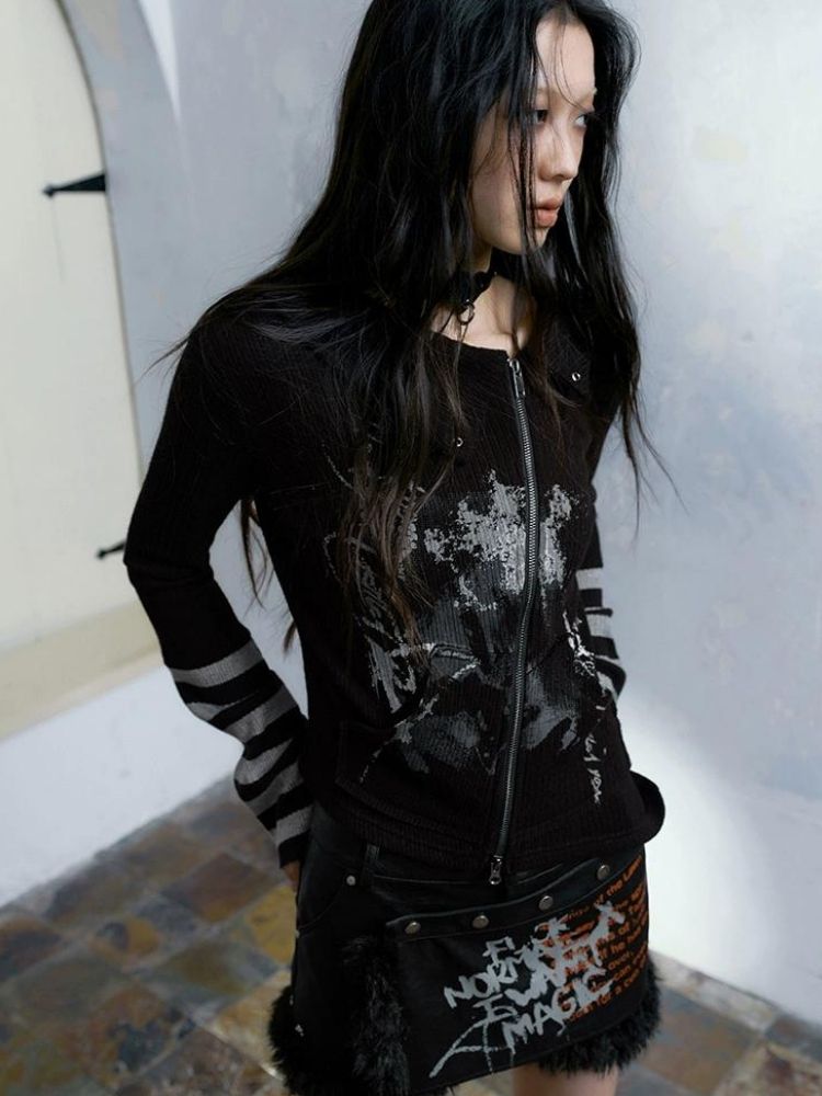 Black leather spelling wool package hip dress pants【s0000004515】