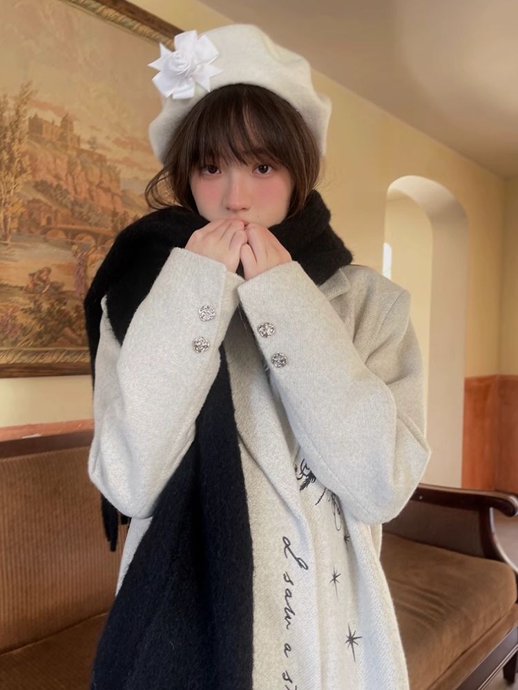 Warm Wide Long Tassel Scarf【s0000004907】