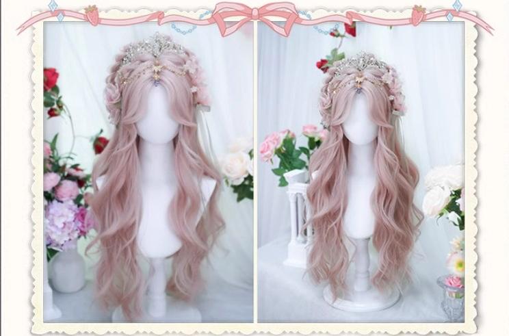 Dalao Home - Di - Daily Lolita Wig Long Curly Hair Figure-eight Bangs