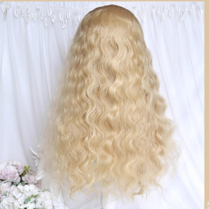 Sinwavy - Black Gold Girl - Elegant Lolita Wig Golden Long Curly Hair