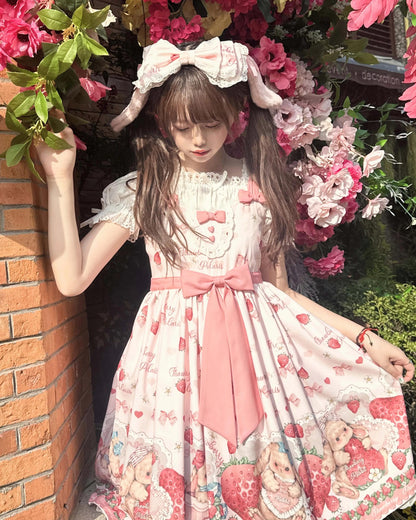Polaris Lolita - Rabbit Berry Gift Box - Sweet Lolita JSK Pink Lolita Dress