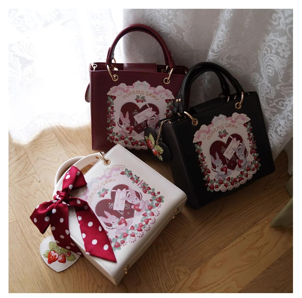 Morning Glory - Retro Lolita Handbag PU Square Wedding Bag