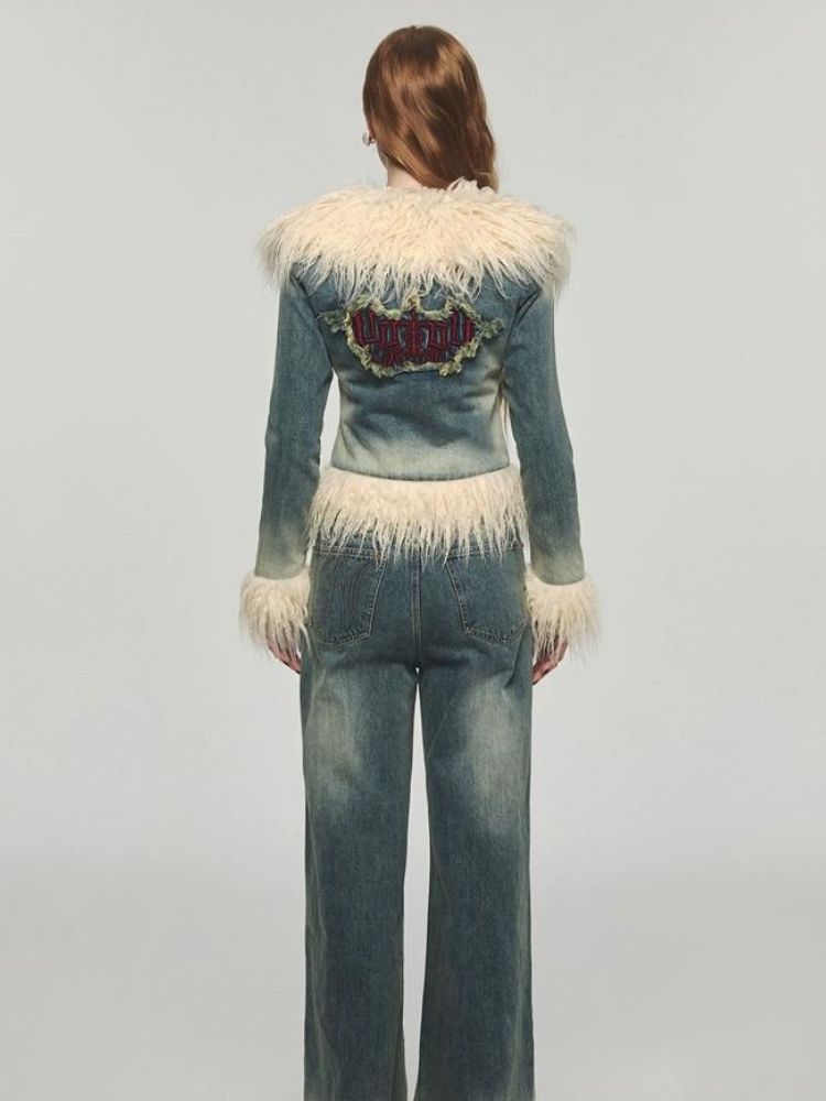 Retro damaged denim jacket【s0000004124】