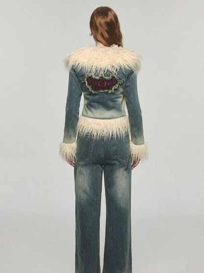 Retro damaged denim jacket【s0000004124】