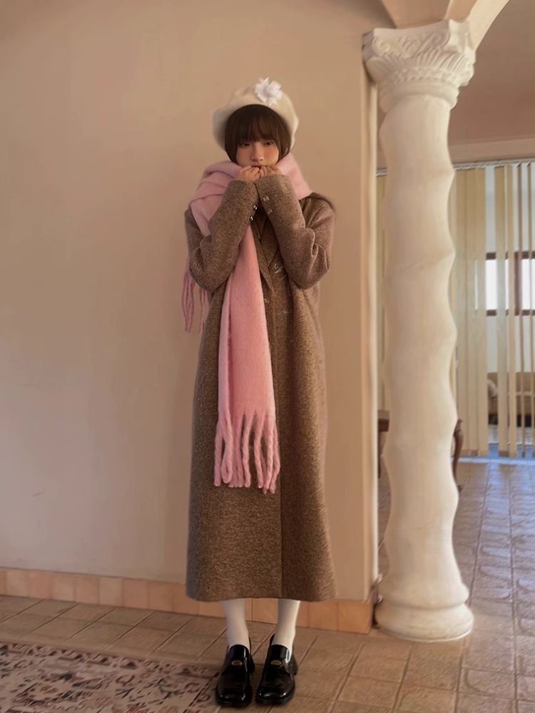 Warm Wide Long Tassel Scarf【s0000004907】