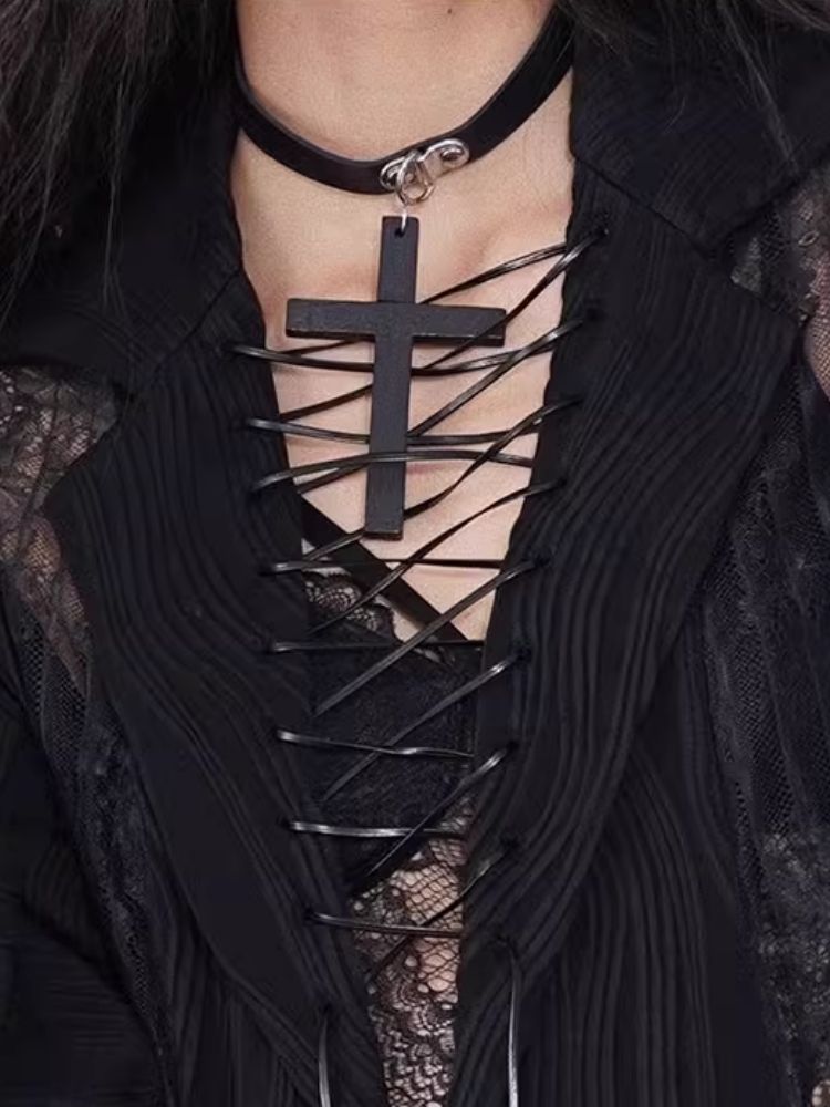 Punk Cross Necklace【s0000004942】