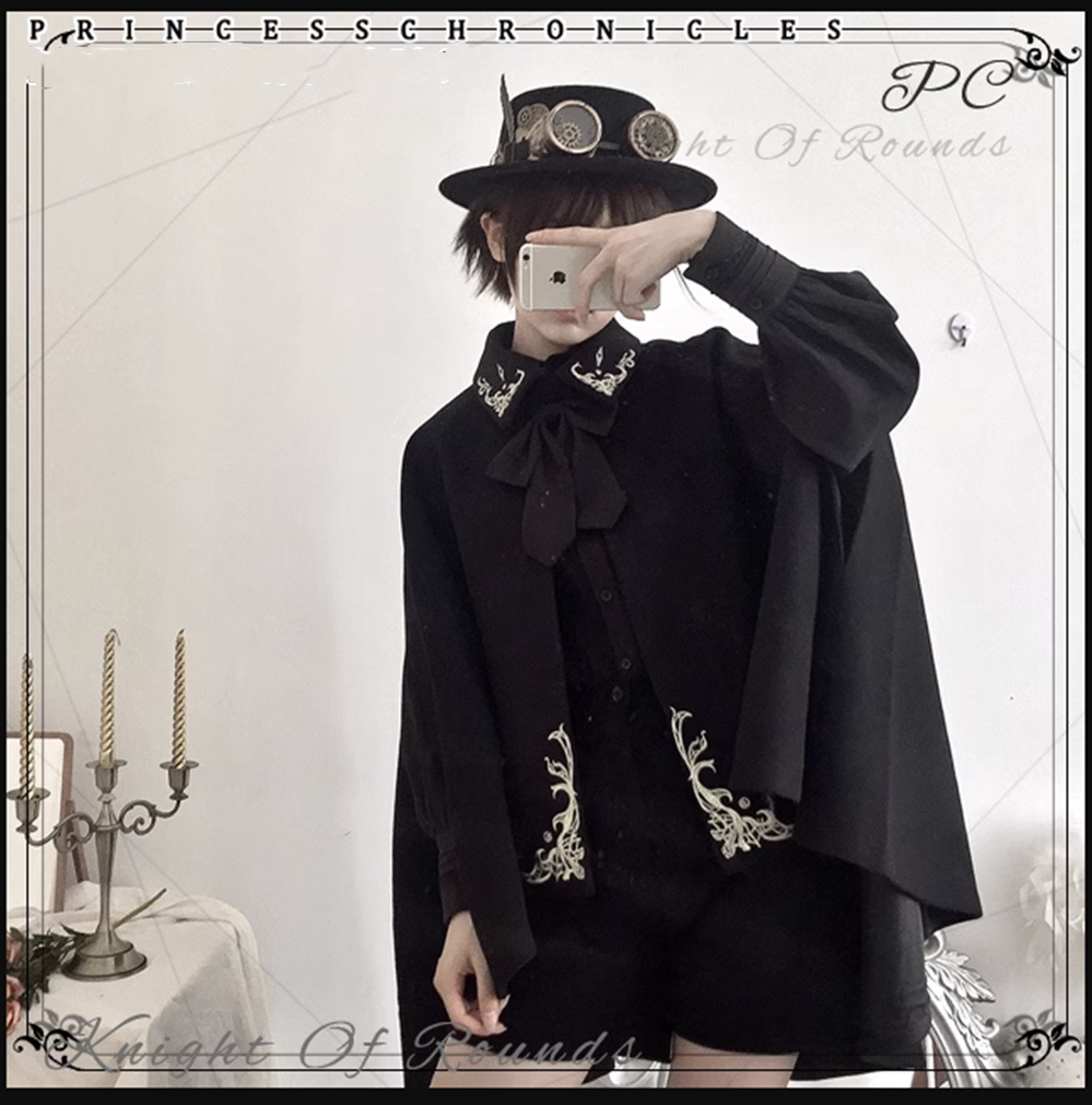 Princess Chronicles - Medieval Ouji Lolita Embroidered Cape