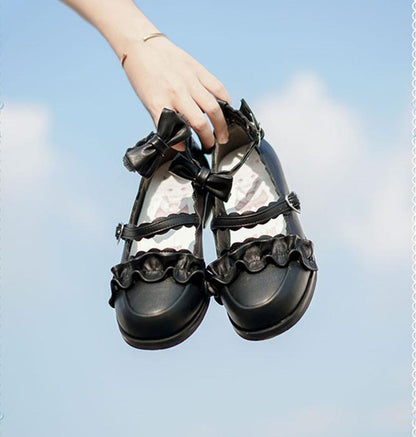 Sheep Puff - Mei Lulu - Lolita Japanese Lace Single Shoes