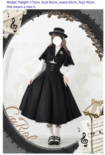 Forest Wardrobe - Vintage Lolita Fishbone Halter SK, Autumn Jacket